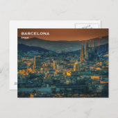 Vintage reistoerisme in Spanje: postauto Briefkaart (Voorkant / Achterkant)