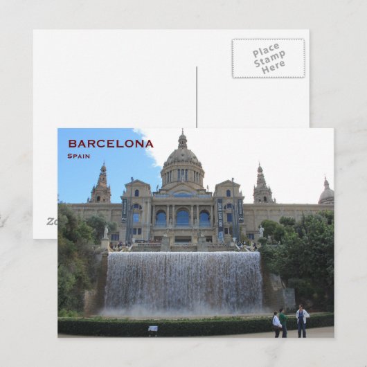 Vintage reistoerisme in Spanje: postauto Briefkaart (Voorkant / Achterkant)