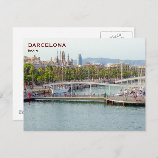 Vintage reistoerisme in Spanje: postauto Briefkaart (Voorkant / Achterkant)