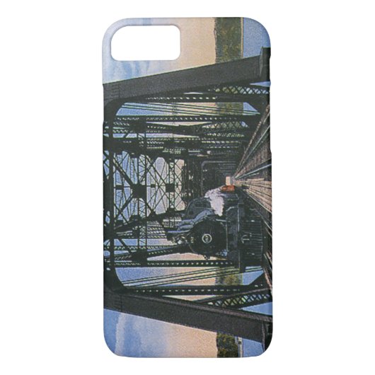 Vintage-reistrein op brug Case-Mate iPhone case (Achterkant)