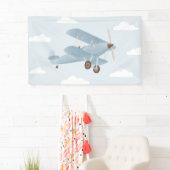 Vintage Reisvliegtuig Verjaardag Spandoek (Insitu)