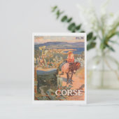 Vintage reisweg Corsica, Ajaccio - Briefkaart (Staand voorkant)