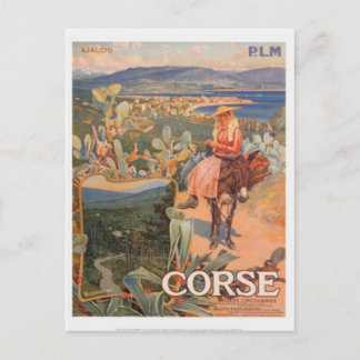 Vintage reisweg Corsica, Ajaccio - Briefkaart