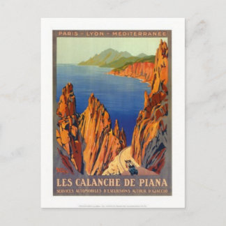 Vintage reisweg Corsica - Briefkaart