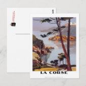 Vintage reisweg Corsica - Briefkaart (Voorkant / Achterkant)