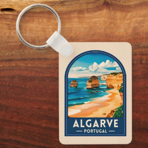 Vintage Reizen Algarve Portugal Retro Kust Sleutelhanger