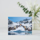 Vintage reizen Almaty Kazachstan stad vakantie Briefkaart (Staand voorkant)