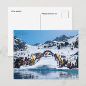 Vintage reizen Almaty Kazachstan stad vakantie Briefkaart (Voorkant / Achterkant)