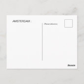 Vintage reizen amsterdam Holland nederland retro Briefkaart (Achterkant)