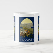 Vintage Reizen Assisi Italië mokken (Voorkant)