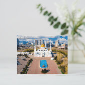 Vintage reizen Astana Kazachstan de Hazrat Sultan Briefkaart (Staand voorkant)