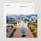 Vintage reizen Astana Kazachstan de Hazrat Sultan Briefkaart (Voorkant / Achterkant)