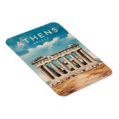 Vintage reizen Athene Griekenland Parthenon Retro Magneet (Rechterzijde)