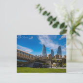 Vintage reizen Bakoe Azerbeidzjan City Castle Briefkaart (Staand voorkant)