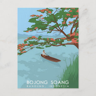 vintage reizen Bandung Indonesië bojong soang Briefkaart