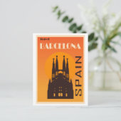Vintage reizen Barcelona Spanje Briefkaart (Staand voorkant)