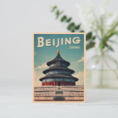 Vintage Reizen Beijing China Retro Schilderachtig Briefkaart (Staand voorkant)