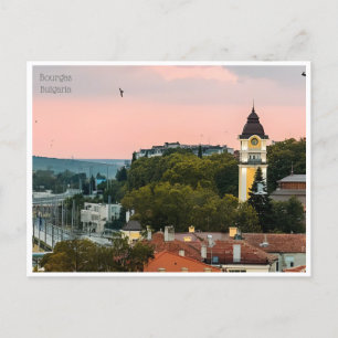 vintage reizen bourgas bulgarije STAD bulgarije Briefkaart