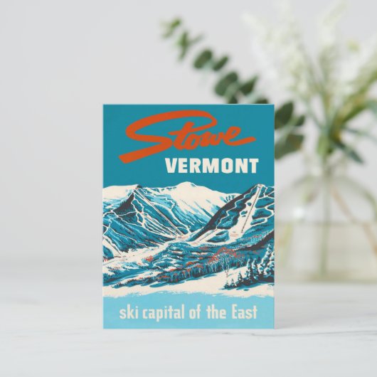 Vintage Reizen Briefkaart - Stowe Vermont (Staand voorkant)