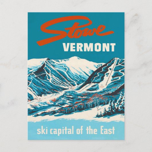Vintage Reizen Briefkaart - Stowe Vermont (Voorkant)
