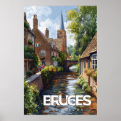 Vintage reizen Brugge Poster (Voorkant)