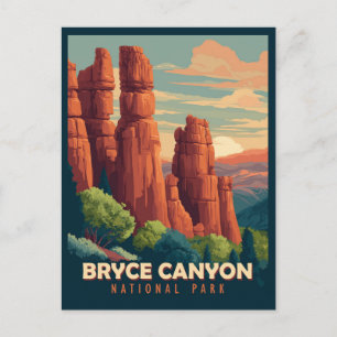 Vintage reizen Bryce Canyon National Park Utah Briefkaart