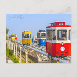 Vintage reizen Busan Zuid-Korea Vakantie retro Briefkaart