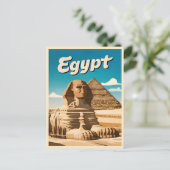 Vintage Reizen Caïro Egypte Pyramid Retro Graphic Briefkaart (Staand voorkant)
