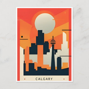 Vintage reizen Calgary Alberta Canada edmonton Briefkaart