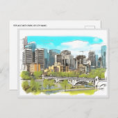 Vintage reizen Calgary Alberta Canada edmonton Briefkaart (Voorkant / Achterkant)