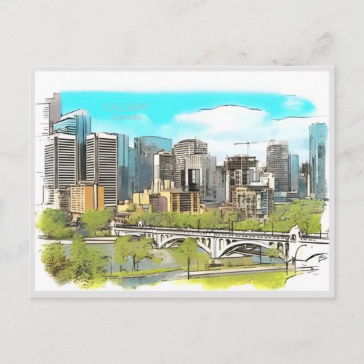 Vintage reizen Calgary Alberta Canada edmonton Briefkaart (Voorkant)