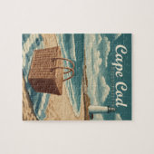 Vintage reizen Cape Cod Massachusetts Beach Retro Legpuzzel (Horizontaal)