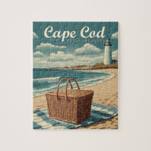 Vintage reizen Cape Cod Massachusetts Beach Retro Legpuzzel