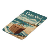 Vintage reizen Cape Cod Massachusetts Beach Retro Magneet (Linkerzijde)