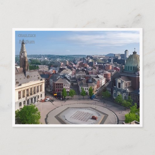 vintage reizen charleroi belgië Belgique RETRO Briefkaart (Voorkant)