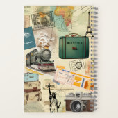 Vintage Reizen Collage 2 Notitieboek (Achterkant)