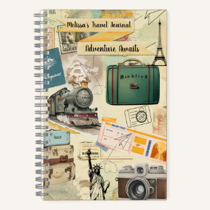 Vintage Reizen Collage 2 Notitieboek