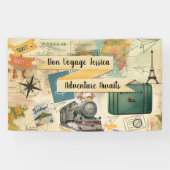 Vintage Reizen Collage Banner (Horizontaal)