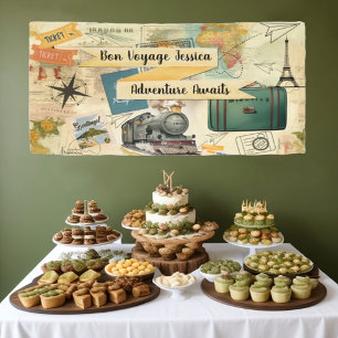 Vintage Reizen Collage Banner