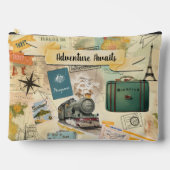 Vintage Reizen Collage Groot Etui (Voorkant)