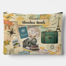 Vintage Reizen Collage Groot Etui