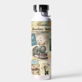 Vintage Reizen Collage Waterfles (Links)