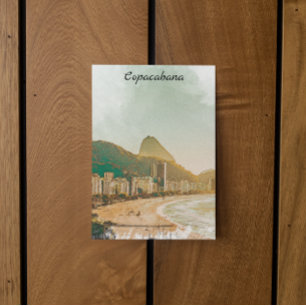 Vintage Reizen Copacabana Beach Rio de Janeiro Briefkaart