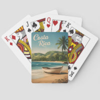 Vintage Reizen Costa Rica Aan Zee Retro Schilderac