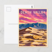 Vintage Reizen Death Valley Nationaal Park Retro Briefkaart (Voorkant / Achterkant)
