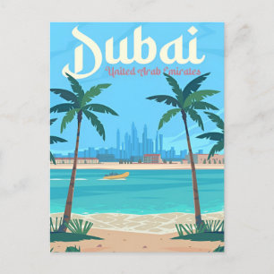 vintage reizen Dubai Verenigde Arabische Emiraten Briefkaart