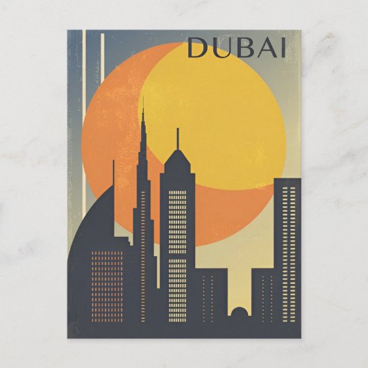 vintage reizen Dubai Verenigde Arabische Emiraten Briefkaart (Voorkant)
