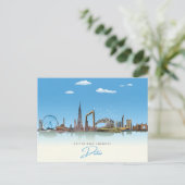 vintage reizen Dubai Verenigde Arabische Emiraten  Briefkaart (Staand voorkant)