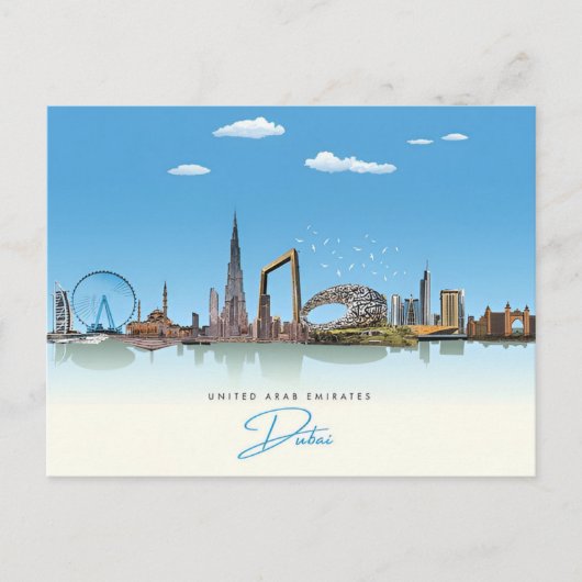vintage reizen Dubai Verenigde Arabische Emiraten  Briefkaart (Voorkant)