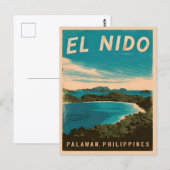 Vintage reizen El Nido Filippijnen Retro Schildera Briefkaart (Voorkant / Achterkant)